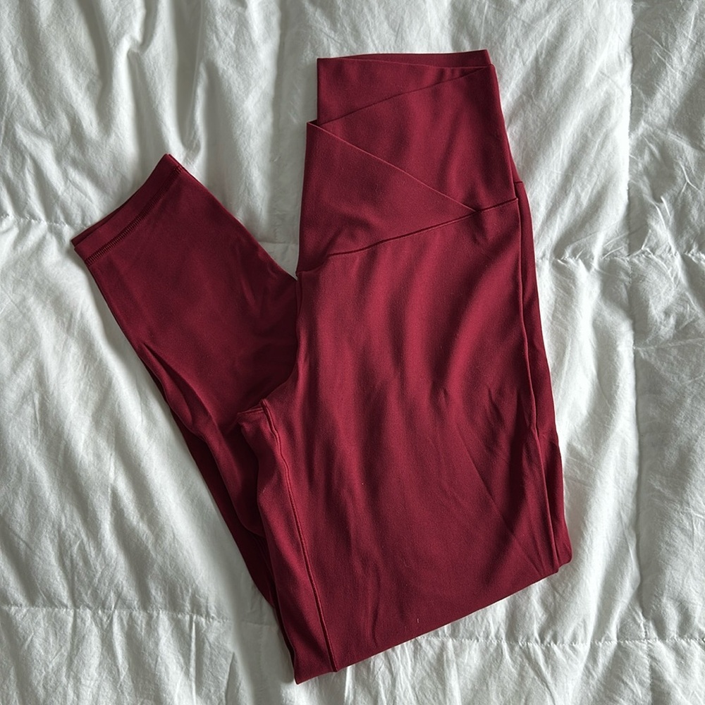 Aerie Offline cherry red high waisted crossover leggings size large